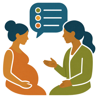 Ícone de orientações para gestantes